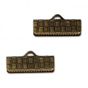 Embouts à serrer décorés 16 mm bronze x4