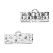 Embouts à serrer décorés 16 mm Placage Argent fin x4