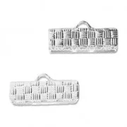 Embouts à serrer décorés 16 mm Placage Argent fin x4