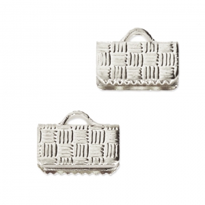 Embouts à serrer décorés 10 mm Placage Argent fin x4