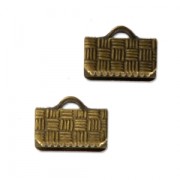 Embouts à serrer décorés 10 mm bronze x50