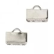 Embouts à serrer lisses 10 mm Placage Argent fin x4