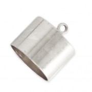 Embouts cylindriques pour cordon 10 mm Placage Argent fin x4|raw }}