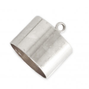 Embouts cylindriques pour cordon 10 mm Placage Argent fin x4