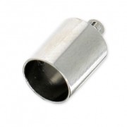 Embouts cylindriques pour cordon 6 mm rhodié x4|raw }}