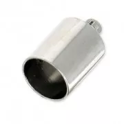 Embouts cylindriques pour cordon 6 mm rhodié x4