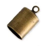 Embouts cylindriques pour cordon 6 mm bronze x4