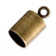 Embouts cylindriques pour cordon 4 mm bronze x10