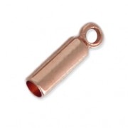 Embouts cylindriques pour cordon 1.3 mm doré rose x10
