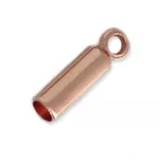 Embouts cylindriques pour cordon 1.3 mm doré rose x10