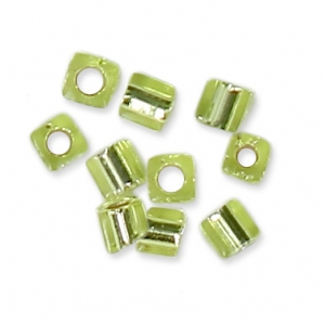 Cubes Miyuki 1.8 mm SB18-0014 - Chartreuse Silver Lined x10g