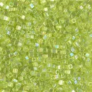Cubes Miyuki 1.8 mm SB18-0258 - Transparent Chartreuse AB x10g