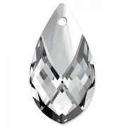 Pendentif Poire haut métallisé 6565 18 mm Crystal Light Chrome x1|raw }}