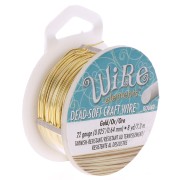 Fil de cuivre Craft Wire souple 0.64 mm doré anti-ternissement x 7.31 m