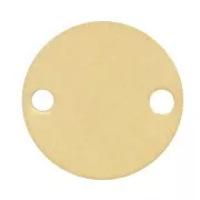 Intercalaire rond 2 trous 9 mm en Gold filled (or laminé)  x1
