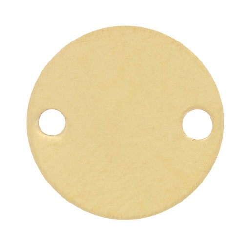 Intercalaire rond 2 trous 9 mm en Gold filled (or laminé)  x1