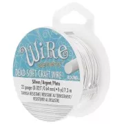 Fil de cuivre Craft Wire souple 0.64 mm - Argenté anti-ternissement x7.31m