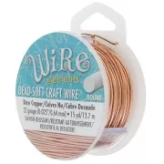 Fil de cuivre Craft Wire souple 0.64 mm Naturel anti-ternissement x13.71m