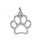Breloque patte de chien 16x12 mm en Acier inoxydable x1