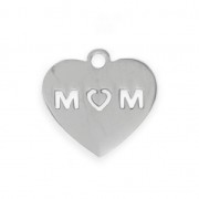 Breloque coeur ajourée MOM 13.5X13 mm en Acier inoxydable x1|raw }}