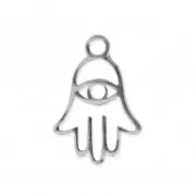 Breloque main de Fatma 14.5x9.5 mm en Acier inoxydable x1