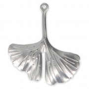 Pendentif feuille de Ginkgo 29x26 mm en Acier inox x1|raw }}