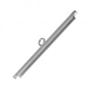 Embout pour tissage de perles rocailles & Delica Miyuki 32 mm rhodié x1