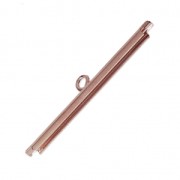 Embout pour tissage de perles rocailles & Delica Miyuki 32 mm doré rose x1