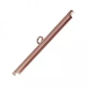 Embout pour tissage de perles rocailles & Delica Miyuki 32 mm doré rose x1