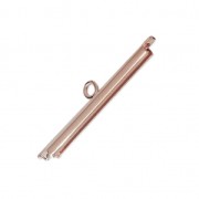 Embout pour tissage de perles rocailles & Delica Miyuki 26 mm doré rose x1