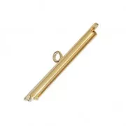 Embout pour tissage de perles rocailles & Delica Miyuki 26 mm doré à l'or fin x1