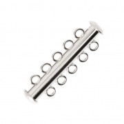 Fermoir 5 rangs coulissant 32 mm Placage Argent fin x1|raw }}