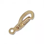 Fermoirs mousquetons 13 mm Doré à l'or fin x4