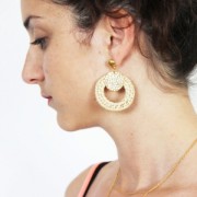 Donuts rond en rotin 40 mm pour la création de bijoux DIY x1