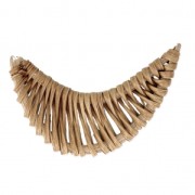 Demi-Lune en rotin 29x46 mm pour la création de bijoux DIY x1|raw }}