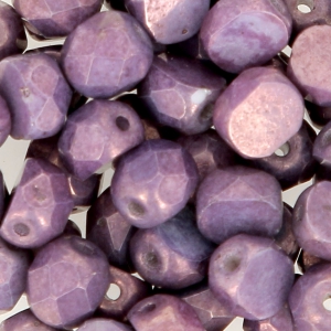 Perles Cabochons Facettés 6 mm Opaque Luster Amethyst x25