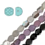 Perles Cabochons Facettés 6 mm Opaque Luster Amethyst x25