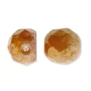 Perles en verre Cabochons Facettés 6 mm Opaque Rose Ceramic Look x25