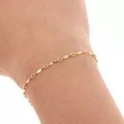 Chaîne maille fantaisie 1.5 mm en Gold filled (or laminé)  x50cm