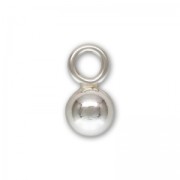 Breloques forme boule 3 mm en Argent 925 x4