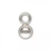 Breloques forme boule 3 mm en Argent 925 x4