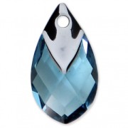Pendentif Poire haut métallisé 6565 18 mm Aquamarine / Light Chrome x1|raw }}