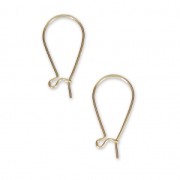 Boucles d'oreilles crochets dormeuses en laiton 23 mm doré à l'or fin x2|raw }}