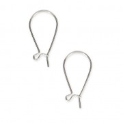 Boucles d'oreilles crochets dormeuses en laiton 23 mm argenté x2|raw }}