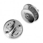 Base pour réaliser un Pin's - 10 mm rhodié x1|raw }}