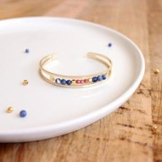 Bracelet Eco en laiton spécial pour perles de 4 mm - 9x150 mm doré