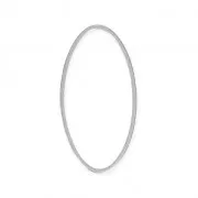 Anneau de montage et tissage ovale 26x16 mm - Rhodié x1