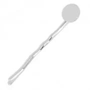 Barrette à cheveux à décorer 55 mm Placage Argent fin x1