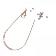 Supports boucles d'oreilles gouttes un anneau 45x23 mm doré rose x2