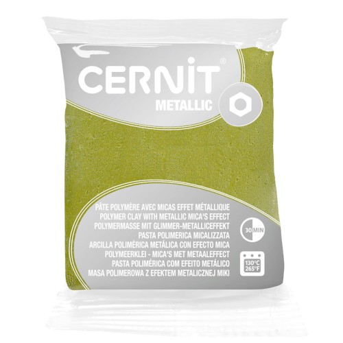 Pâte Cernit Metallic Or Vert 56gr (n°051)